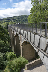 Fototapeta na wymiar The Pontcysyllte Aqueduct which crosses the River Dee at Trevor,Denbighshire, North East Wales, 2018.