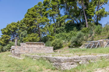Terrasse des Trésors, site archéologique d'Olympie
