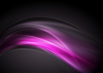 Dark purple glowing waves abstract background