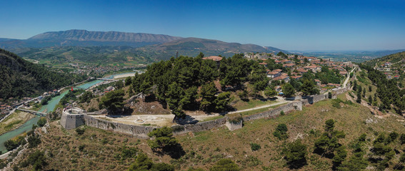 Fototapeta na wymiar Berat, Albania is a UNESCO World Heritage Site since 2008, comprise a unique style of architecture with influences from several civilizations that have managed to coexist for centuries.