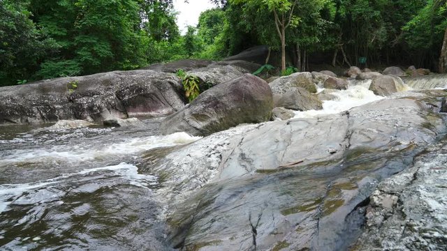 Scenic view of mountains viewpoint at Nam Tok 9 Chan, Nine waterfalls, Khao Jones, kao Nine Jones Waterfall At Suan Phueng, Ratchaburi, Thailand.