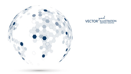 Molecular structure formed the three-dimensional earth, the implication of the sense of science and technology. © liuzishan