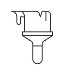 paint brush, house repair related, outline icon