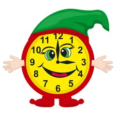 Vector cartoon alarm clock