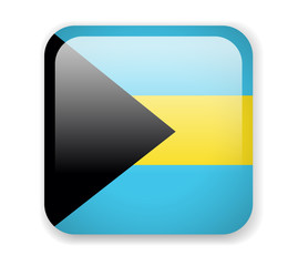 Bahamas Flag. Bright Square Icon on a white background