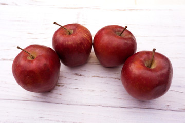Fresh apple red on white background