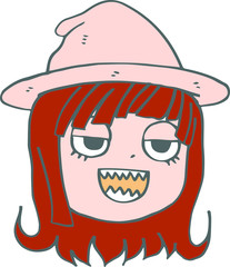 Colorful Witch's face