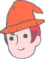 Colorful Witch's face