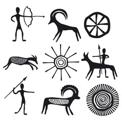 Vector petroglyphs