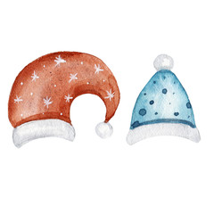 Fototapeta premium Watercolor christmas decor clothin