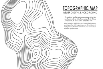 Topographic map contour background. Line map with elevation. Geographic World Topography map grid abstract vector illustration.