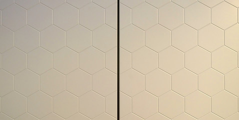 Abstract silver metal background. Geometric hexagons.