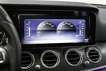 Digital tacho gauge on a luxury car