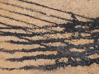 Oil slick on the red road