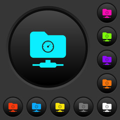 FTP quota dark push buttons with color icons