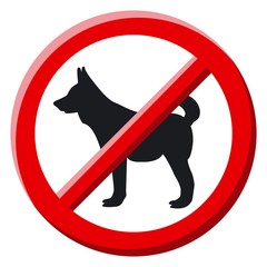 No dog sign vector illustration