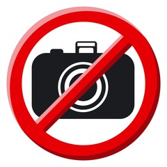 No photography sign vector illustration