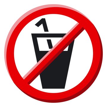 No drinks sign vector illustration