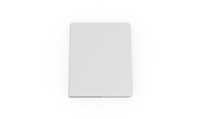 Passport Cover Mock Up On Isolated White Background, 3D Illustration