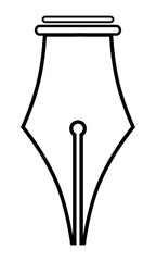 Pen Clip Art Isolated Black White 