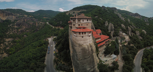 The Meteora is a rock formation in central Greece hosting one of the largest and most precipitously built complexes of Eastern Orthodox monasteries. It is included on the UNESCO World Heritage List.