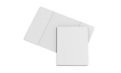 Passport Cover Mock Up On Isolated White Background, 3D Illustration