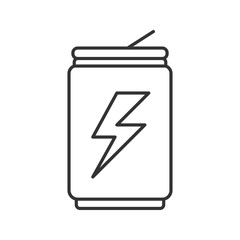Energy drink can linear icon