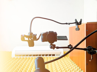 Camera on the friction arm. 