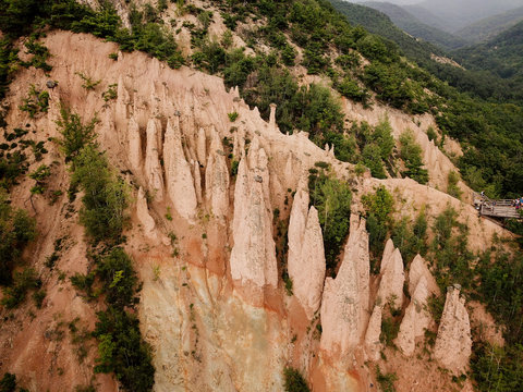 Đavolja varo&scaron; (meaning "Devil's Town") is a peculiar rock formation of 202 exotic formations described as earth pyramids or "towers", located in south Serbia on the Radan Mountain. 