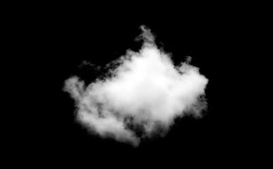 Cloud isolated on a black background