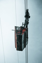 Obraz premium Industrial rope trolley, railway