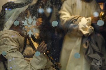 Vintage Christmas background with Christmas decoration