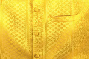  Cloth of gold . Fabric made of gold threads interwoven with silk or wool.