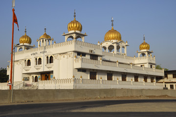 Fototapeta na wymiar Side View, Gurudwara Guru Singh Sahib, Dehu Road, Pune, Maharashtra