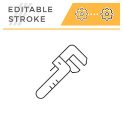 Obraz premium Adjustable wrench line icon