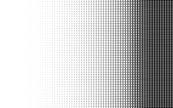 Halftone background with plus minus dots