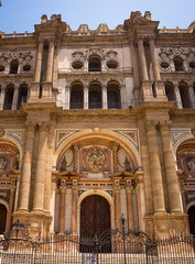 Spain, Malaga,  Catedral of Málaga LOW ANGLE VIEW OF HISTORICAL BUILDING