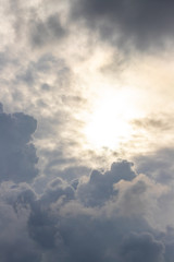 Rain clouds are covering the sun.