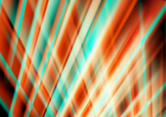 Abstract colored glowing lines on a dark background, light effects. Vector illustration.