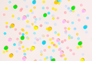 Various colorful confetti background