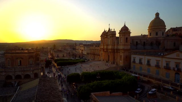 Historical center of Noto, masterpiece of Sicilian Baroque. Sicily, Italy.