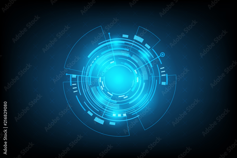 Poster hud panel ui business.futuristic abstract technology background.icon symbol circuit.vector and illus
