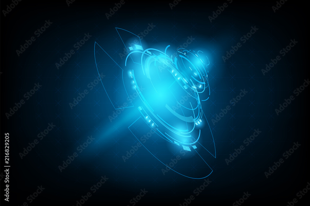 Poster hud panel ui business.futuristic abstract technology background.icon symbol circuit.vector and illus