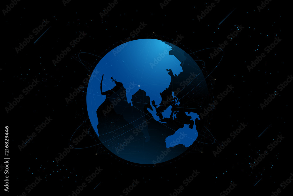 Aufkleber futuristic element panel.world map data analysis information.vector and illustration.
