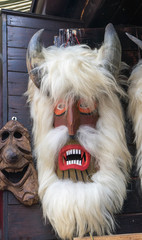 Mask souvenirs at Bran Castle, Transylvania, Romania