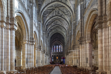 Interior of the Church of Notre Dame - Bergerac - France