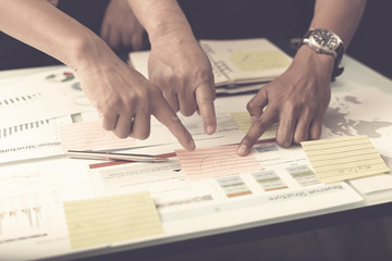 business team discussing  strategy and planning  project to investment at office