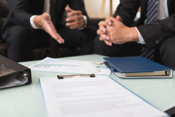 business team discussing  strategy and planning  project to investment at office