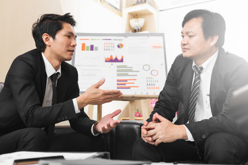 business team discussing  strategy and planning  project to investment at office