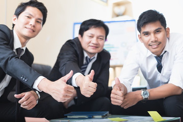 business team discussing  strategy and planning  project to investment at office